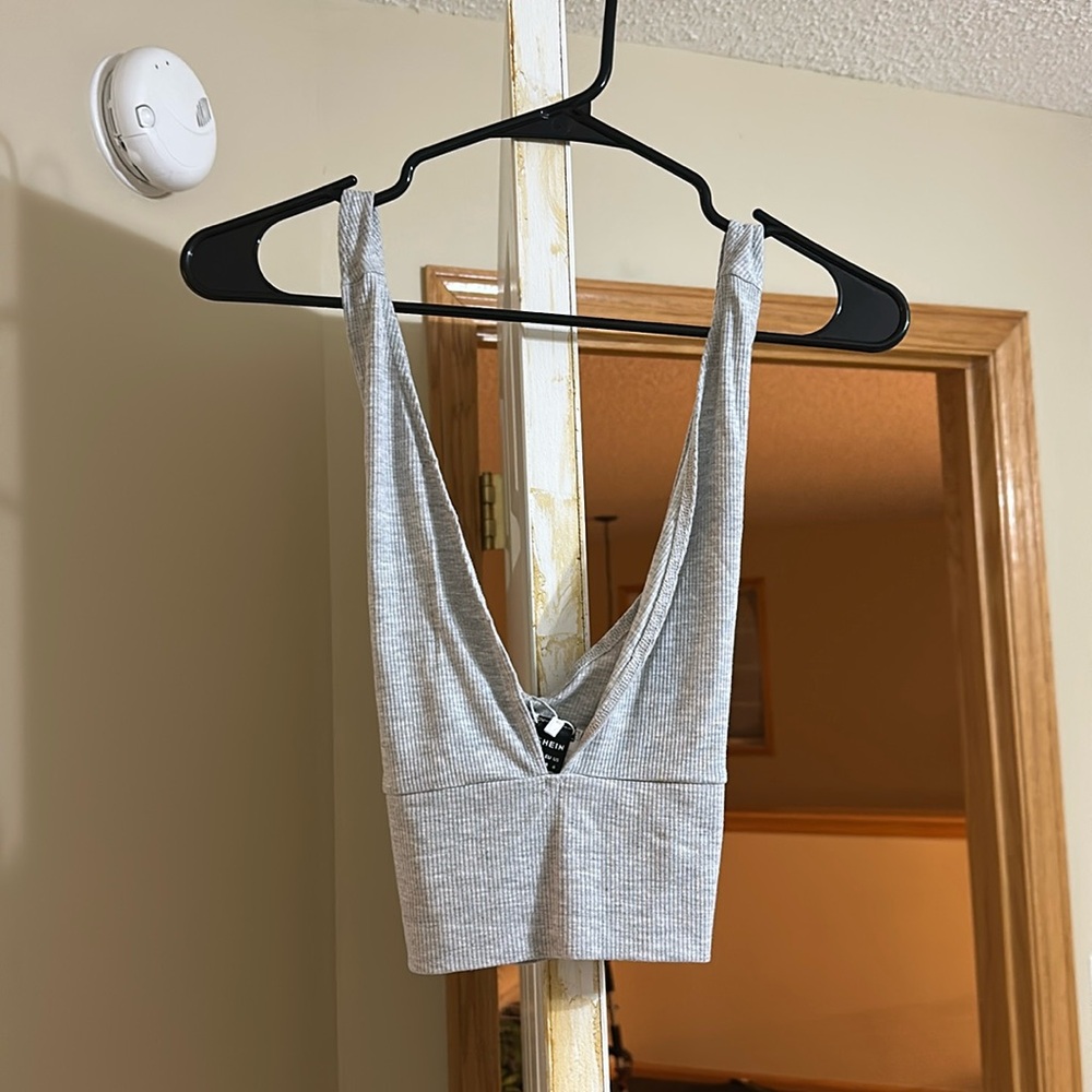 cropped tank top - back is criss cross